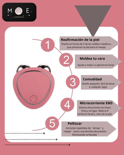 MASAJEADOR FACIAL CON MICROCORRIENTE