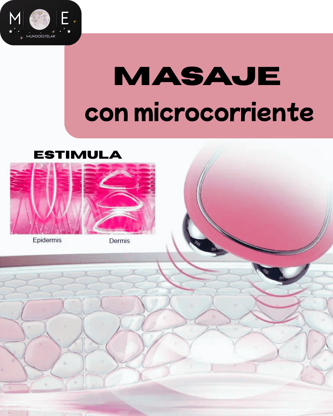MASAJEADOR FACIAL CON MICROCORRIENTE