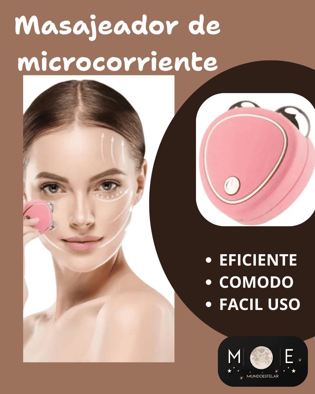 MASAJEADOR FACIAL CON MICROCORRIENTE