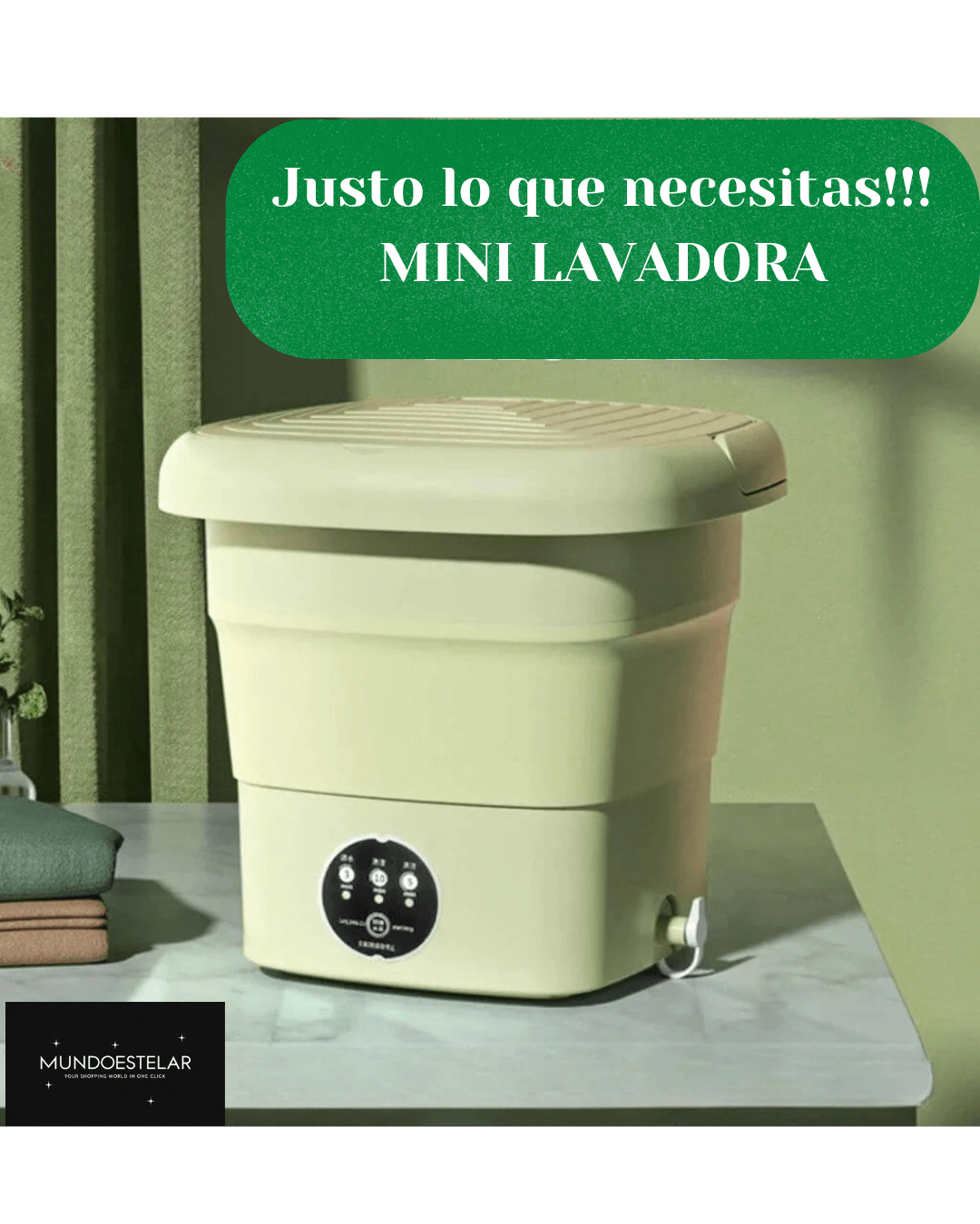 Mini Lavadora Plegable con Centrifugadora