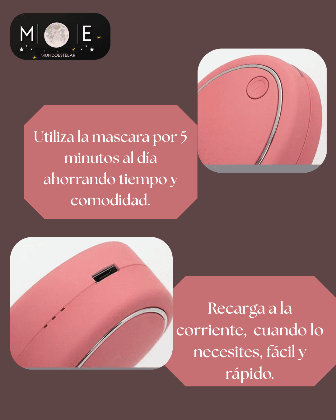 MASAJEADOR FACIAL CON MICROCORRIENTE